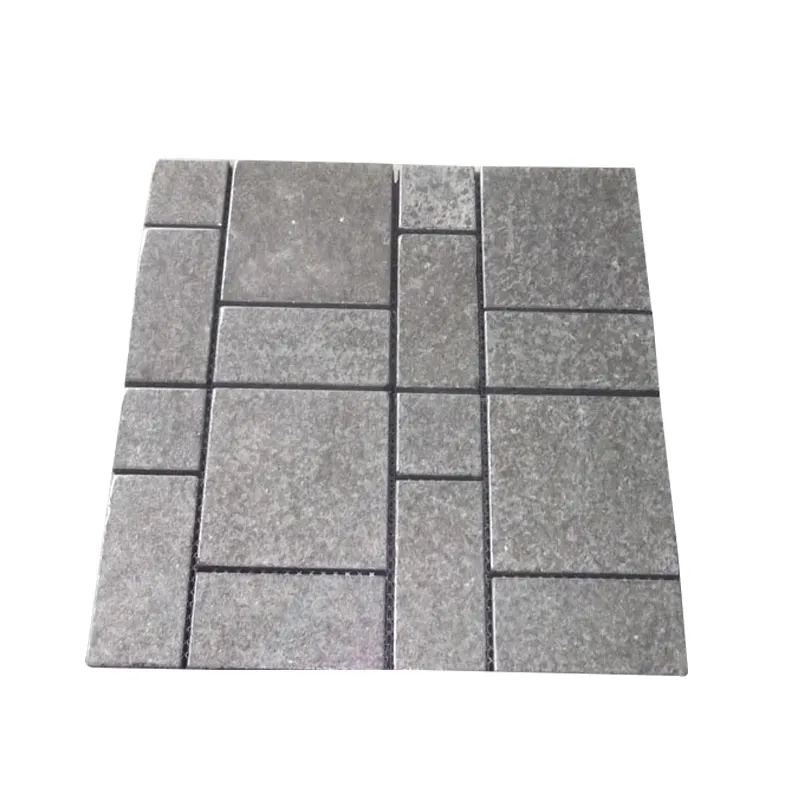 China G684 Graniet Steen Oprit Straatstenen, Ruit Natuurlijke Straatsteen Voor Outdoor, goedkope Cube Cobble Natuurlijke Oprit Steen Betonmolen