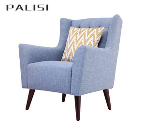 Nordic per il tempo libero sedia per camera da letto e <span class=keywords><strong>soggiorno</strong></span> poltrona singola con rivestimento in tessuto compensato in legno stile per uso alberghiero all'ingrosso - Product Image 2