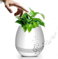 Vaso de planta único do presente led alto-falante bt da luz do plantio.