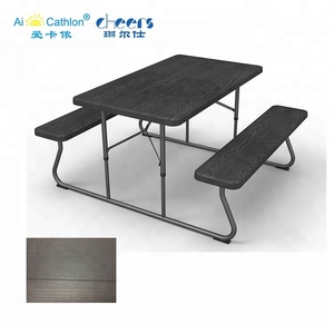 Nuevo Producto al por mayor de madera plegable de plástico mesa de jardín mesa de <span class=keywords><strong>Picnic</strong></span> conjunto - Product Image 2
