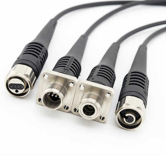 Outdoor 2 4 core waterproof fiber optic patch cable with ODC plug connector