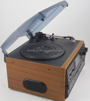 Platine vinyle rétro de luxe personnalisée de haute qualité pour lecteur CD USB prise stéréo prise stéréo auxiliaire adaptateur de casque classique