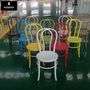 Rental Cheap Colorful Resin Plastic Bent Back Thonet Chairs for Fast Food Restaurant