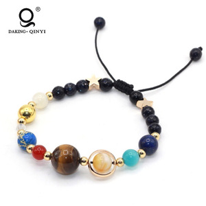 2018 nuevo universo Galaxy los ocho planetas <span class=keywords><strong>del</strong></span> Sistema Solar estrella tutor Piedra Natural pulsera - Product Image 1