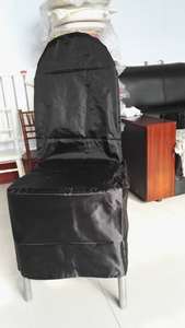 <strong>BLACK</strong> FITTED <strong>CHAIR</strong> <strong>COVER</strong> - Product Image 5