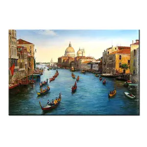 Fait main venise italie paysage toile peinture à l'huile peinte à la main pour salon maison hôtel café moderne Mur art Décoration