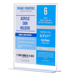 Chủ Thẻ Hình Chữ T Dọc <span class=keywords><strong>A4</strong></span> A5 Rõ Ràng <span class=keywords><strong>Acrylic</strong></span> Poster Chủ Giấy - Product Image 2