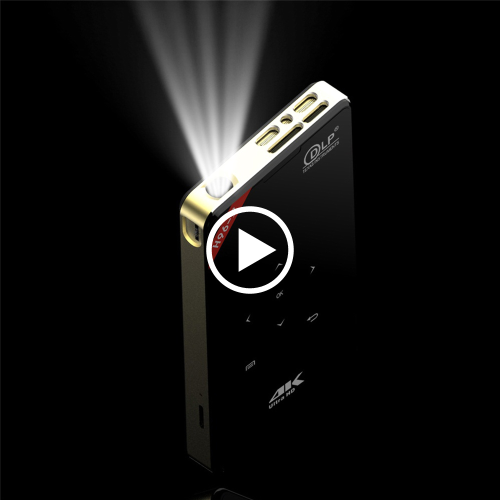 Smart adjustmen trapèze écran DLP d'imagerie keystone correction 4 k sans fil mini faisceau projecteur de poche