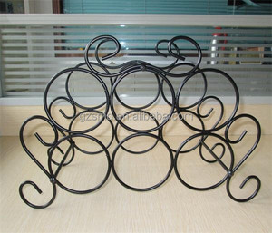 Fabrication de 7 bouteilles de vin étagère de stockage comptoir menuet forme bouteille de vin armoire garde-manger métal présentoir à vin - Product Image 3