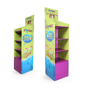 Thân thiện với môi tông sóng POS hiển thị kệ đơn vị gấp cửa sổ bật lên hiển thị chai mẫu sàn hiển thị đứng dễ dàng - Product Image 3