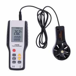 HTI harga pabrik HT-9819 pengukur kecepatan angin layar LCD Anemometer Digital baling-baling