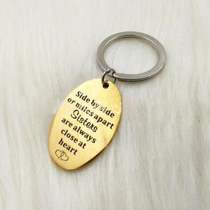 Porte-clés soeurs côte à côte ou Miles <span class=keywords><strong>Apart</strong></span> Sisters Close at Heart Amitié Cadeaux Porte-clés porte-clés en acier inoxydable - Product Image 4