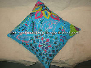 Woven <b>Boho</b> Kantha Vintage Style <b>Cushion</b> <b>Covers</b> for Hotel & Home Decor 100% Cotton Throw Pillow Cases - Product Image 2