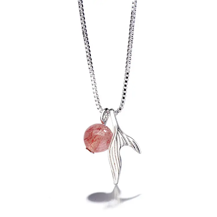 Personnalité chaîne Claviculaire Sirène larmes Dauphin poisson queue filles choker pendentif collier