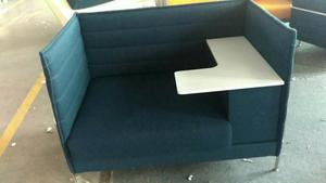 Ghế <span class=keywords><strong>Sofa</strong></span> Một Chỗ Ngồi Văn Phòng Hiện Đại Lưng Cao Riêng Tư Với Máy Tính Bảng Để Bán - Product Image 5