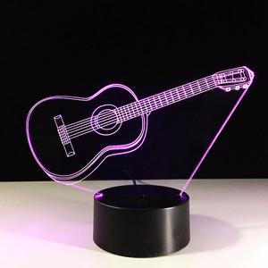 3D Đèn Guitar 7 Màu Led Night Đèn Cho Trẻ Em Cảm Ứng Led USB Bảng Lampara Lampe Bé Ngủ Đèn Với Cảm Biến Chuyển Động - Product Image 3
