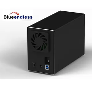 BS-DB3502C Blueendless Type C HDD case for 16TB sata hard drive disk 2 bay raid