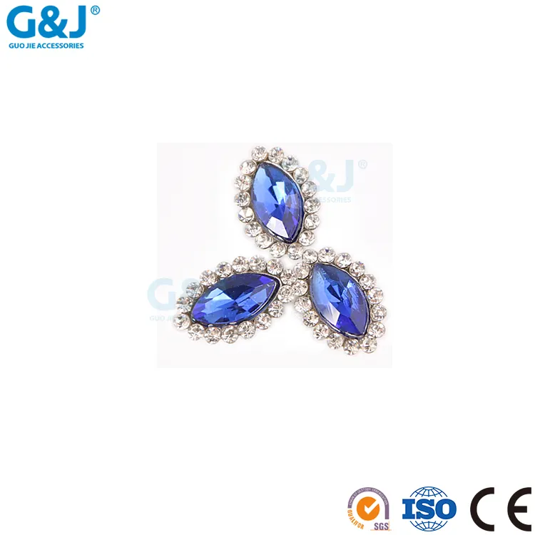 Guojie thương hiệu yiwu bán buôn tùy chỉnh tinh thể lỏng may bead fake kim cương thạch