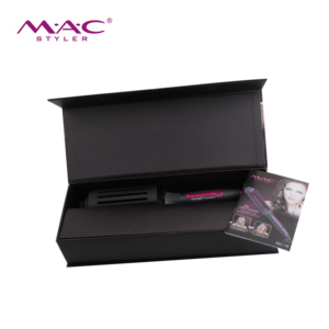 <strong>Heat</strong> <strong>Brush</strong> Straightening Hair <strong>Brush</strong> Rolling Purple Hair Straightener With Removeable Comb Attachment - Product Image 5