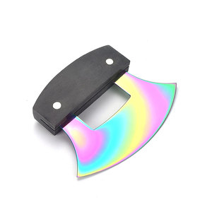 Asiakey titanizing lâmina cozinha ULU faca com punho de madeira - Product Image 2