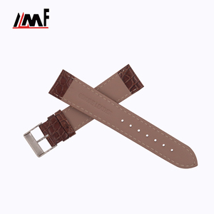 Nouvelle arrivée Bracelet de montre intelligente à fermoir Multicolore Longue durée Brillant Cuir de veau italien Embossé Motif grain d'alligator Acier inoxydable - Product Image 4