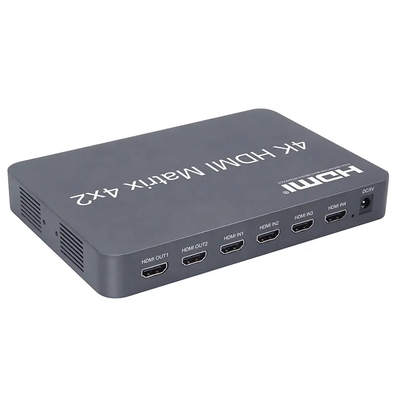 HDMI מטריקס 4x2 וידאו Switcher quad מטריקס hdmi מרבב תמיכה HDCP2.2