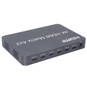 HDMI مصفوفة 4x2 محول فيديو رباعية مصفوفة hdmi معدد دعم HDCP2.2