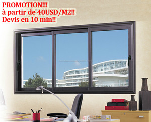 En promotion!!! Fenêtre coulissante sécurisée en aluminium de bonne qualité avec du bon prix pour l'Afrique CE <span class=keywords><strong>SOCAP</strong></span> - Product Image 1