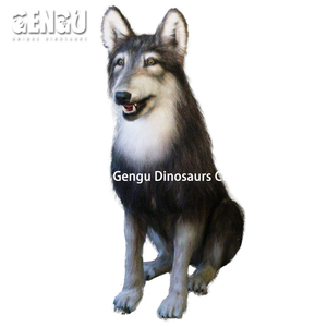 Estatua de lobo de tamaño real, equipo de Parque Zoológico de Metal para centros comerciales, aeropuertos públicos, Parques deportivos, guardería, escuelas de guardería - Product Image 1