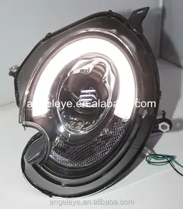 BMW Mini Cooper Clubman için R55 R56 R57 LED kafa lambası melek gözler 2007 ila 2013 yıl için orijinal araba halojen lamba ile SN