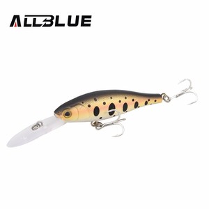 ALLBLUE Leurres de pêche flottants Shad Minnow 60mm 7.3g Appâts artificiels 2.5M Plastique 3D Yeux Wobbler Bass Lure peche - Product Image 5
