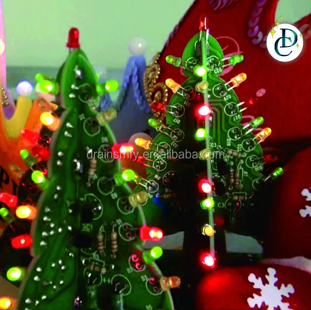 Kit Elektronik Solder Pohon Natal Anak-anak, Kit Solder Lucu DIY