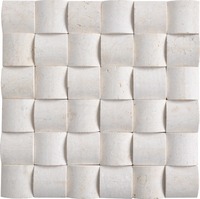 Mosaïque en marbre travertin beige Lander Stone, type ondulé, nouveau design 2017