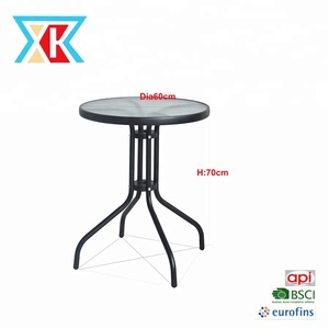 Metal barato café/bistro mesa de cristal al aire libre - Product Image 2