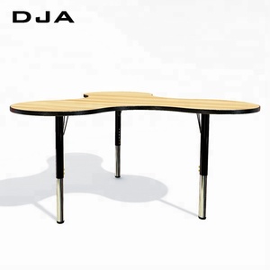 Nuovo Design Set Scrivania e Sedia Ergonomica in Legno per 3 Persone, Regolabile in Altezza, per Scuola Primaria e Media, Uso Domestico e Ufficio - Product Image 3