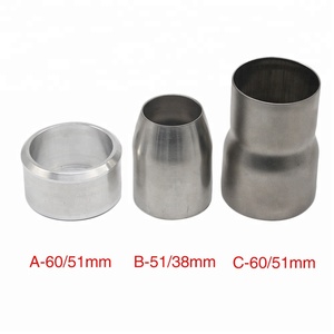 Adaptateur universel pour tuyau d'échappement de <span class=keywords><strong>moto</strong></span> en acier doux de 60 mm à 51 mm à 38 mm pour convertisseur réducteur connecteur <span class=keywords><strong>tube</strong></span> - Product Image 2