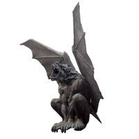 Statue de gargouille en bronze, figurine de monstre cool