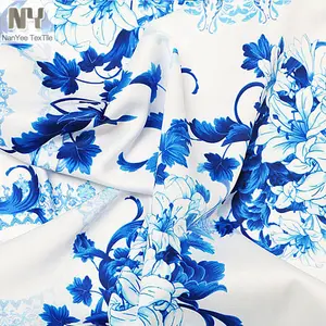 Nanyee tecidos estampados de porcelana oriental, atacado, padrão azul e branco