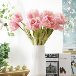 ZERO Holland estilo artificial <span class=keywords><strong>abierto</strong></span> tulipán Flores, pu tacto suave tulipán amarillo - Product Image 2