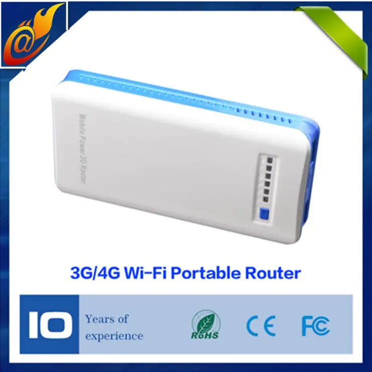 với khe cắm thẻ sim, 3g cầm tay không dây wifi router802.11n với công suất ngân hàng cho máy tính bảng