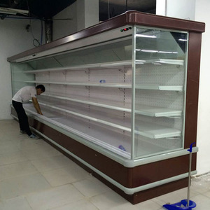 Supermercado de productos básicos longitud personalizada semimural <span class=keywords><strong>vitrina</strong></span> refrigerada <span class=keywords><strong>vertical</strong></span> - Product Image 2