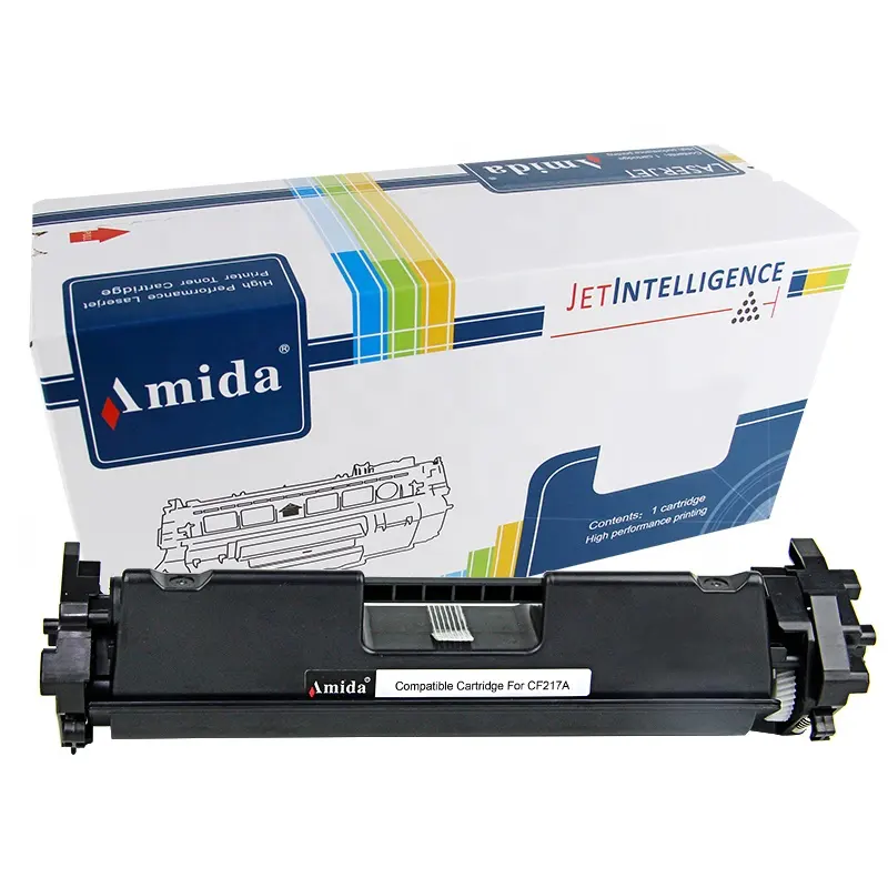 Amida-cartucho de tinta para impresora, Compatible con fabricante de China, CF217A, para máquina fotocopiadora