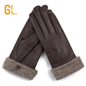 <span class=keywords><strong>Gants</strong></span> en cuir de mouton véritable GL64, pour la conduite de voiture, personnalisés, <span class=keywords><strong>marron</strong></span>, pour femmes, - Product Image 3