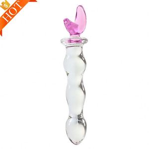 Boîte personnalisée gratuite-Super gros pénis en cristal de pyrex jouets sexuels Plug anal énormes perles de cul soufflé grand gode en verre