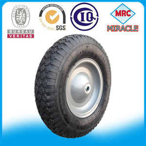 עגלת גלגל מוצק גומי צמיגי 400-8 350-8 250-4 גומי גלגלי גלגל בארו - Product Image 3