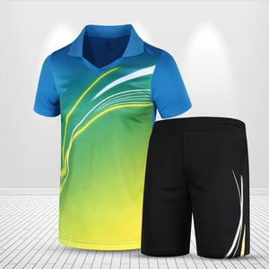 Großhandel Custom Tischtennis Uniform , Blank Badminton Trikot, Männer Frauen Badminton Polo Shirt Shorts Custom Designs Sportswear