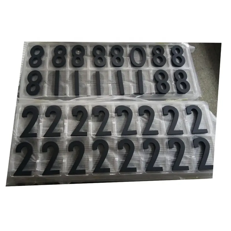 CNC metal alphabets 50MM 100MM black premium Door numbers