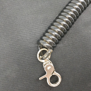 落下防止コイルランヤード/プラスチック製コイル状スプリングツール安全ランヤード/ステンレスフック付き釣り竿スパイラルコイルランヤード - Product Image 6