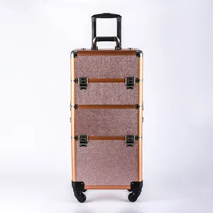 Commercio all'ingrosso di alluminio portatile da viaggio partible <span class=keywords><strong>trucco</strong></span> <span class=keywords><strong>valigia</strong></span> per le ragazze - Product Image 1