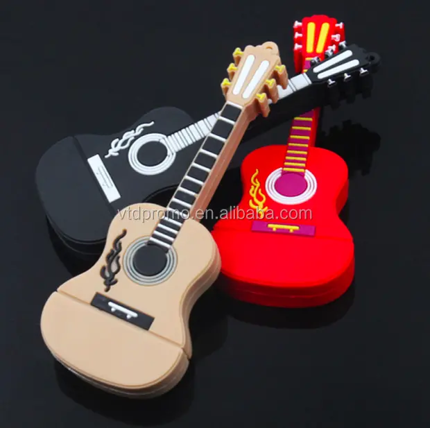 OEM Kustom bentuk gitar usb drive, gitar pen drive, gitar usb kunci dengan logo